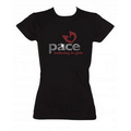 Ladies Tee Shirt w/Rhinestone Logo